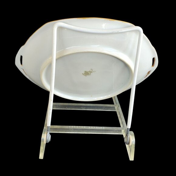 MZ Austria Art Nouveau Hand Painted Plate Gilt and Blackberries Country - Picture 10 of 14